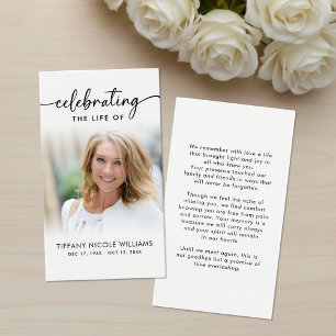 Celebrating the Life of Memorial Photo Cards