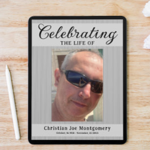 Celebrating the life Photo Funeral Poster