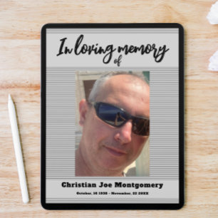 Celebrating the life Photo Funeral Poster