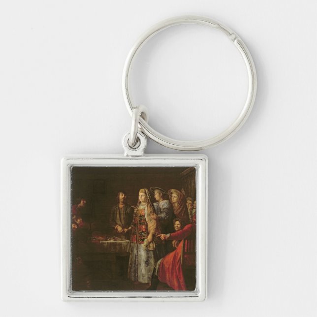 Celebrating the Wedding Agreement, 1777 Keychain (Front)