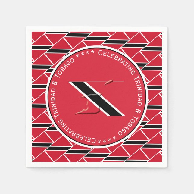 Celebrating TRINIDAD & TOBAGO Custom Photo Paper Napkin (Front)