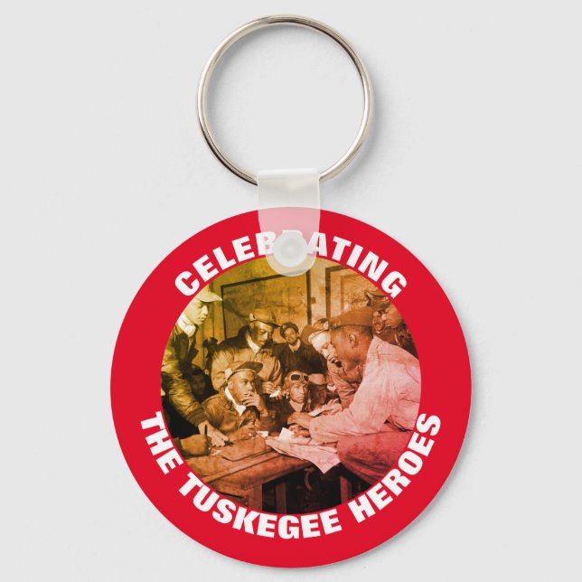 Celebrating TUSKEGEE AIRMEN DAY Keychain (Front)