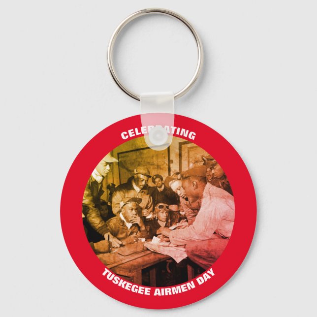 Celebrating TUSKEGEE AIRMEN DAY Keychain (Front)