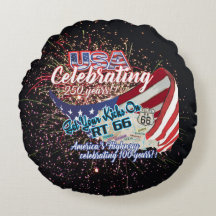 celebrating USA 250 fireworks throw pillow