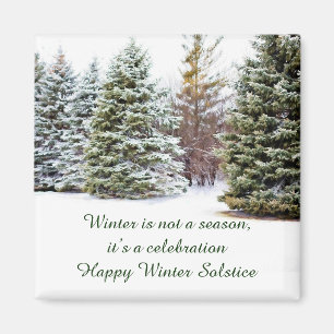 Celebrating Winter Solstice Fridge Magnet