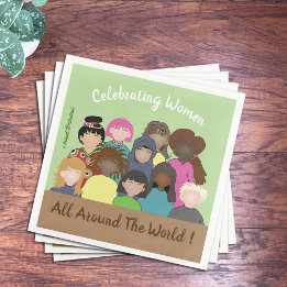 Celebrating women , March 8 , paper napkins