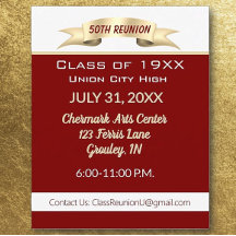 Celebration!  50th Class Reunion Invitation