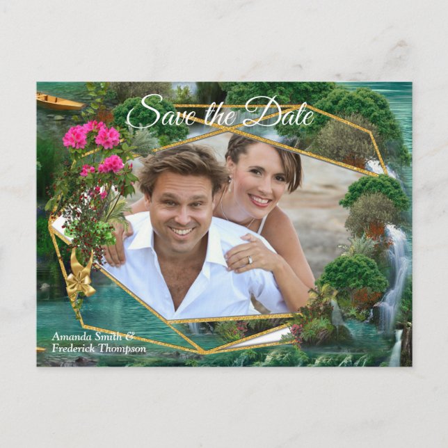 Celebration at the Magical Fantasy Lake Announcement Postcard (Front)