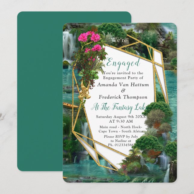 Celebration at the Magical Fantasy Lake Invitation (Front/Back)