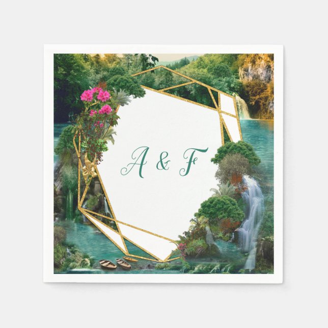 Celebration at the Magical Fantasy Lake Napkin (Front)