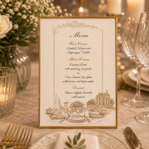 Celebration at the Manor Custom Menu 