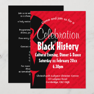 CELEBRATION BLACK HISTORY Personalized BHM Red Invitation