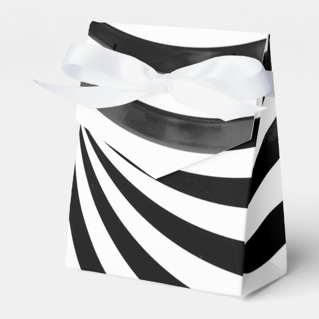 Celebration Black & White Favour Gift Box (Front Side)