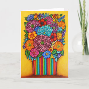 Celebration Bouquet Greeting Card by Lisa Lorenz