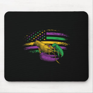 Celebration Carnival Parade Us Flag Crawfish Mardi Mouse Pad