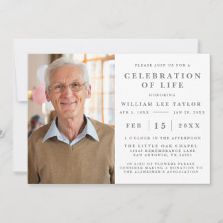 CÉLÉBRATION CLASSIQUE DE LA VIE INVITATION MÉMORIA