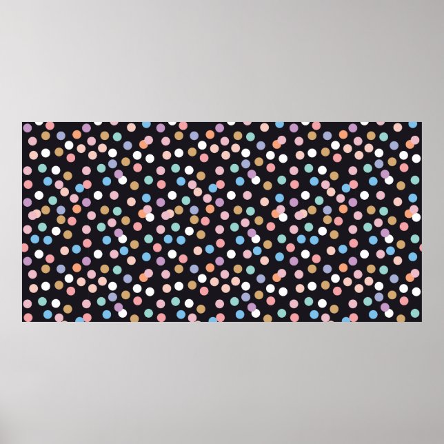 Celebration confetti seamless pattern,background w poster (Front)