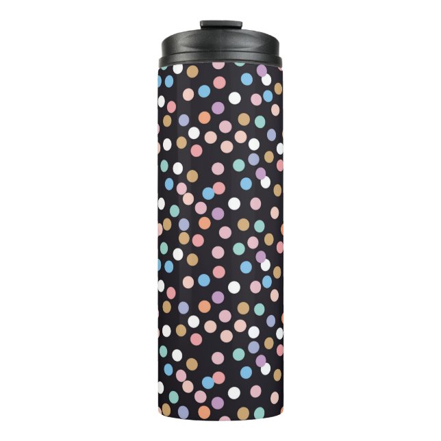 Celebration confetti seamless pattern,background w thermal tumbler (Front)
