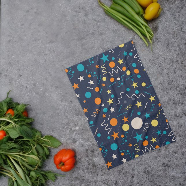 Celebration Confetti Shapes Kitchen Towel (Kitchen Towel)