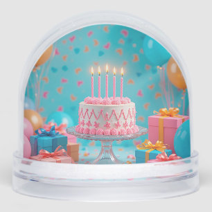 Célébration d'anniversaire avec gâteau illuminé de