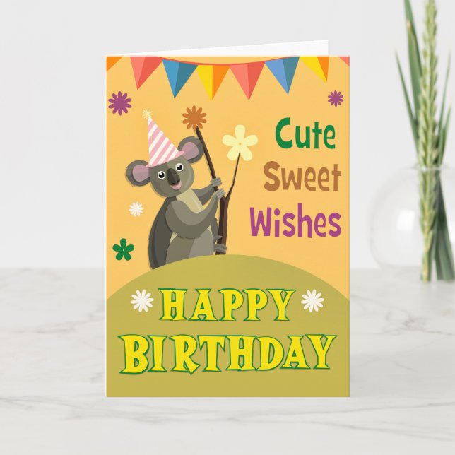 Célébration d'anniversaire avec la carte de voeux  (Devant)