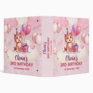 Célébration de chats Kitty Classeur d'anniversaire