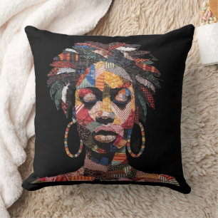 Célébration de femmes noires colorées Coussin jeta