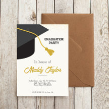 Célébration de la casquette de diplôme Invitation
