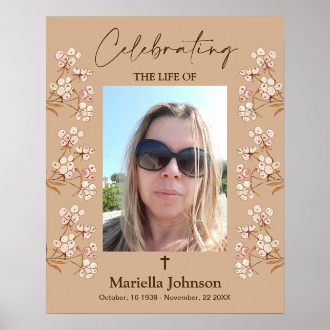 Célébration de la vie des femmes Poster funéraire (Devant)