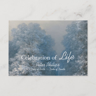 Célébration De La Vie Faire-part Funéraire D'Hiver