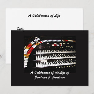 Célébration de la vie Invitation Antique Orgue