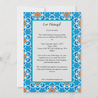 Célébration de l'Eid'l Fitri - Invitation