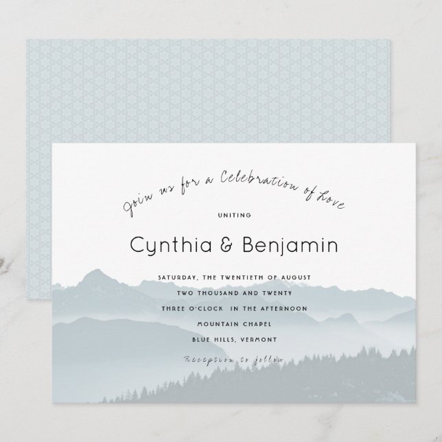 Célébration de Mountain Ridge Invitations de maria (Devant / Derrière)