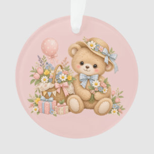 Célébration de nounours vintage avec des fleurs sa