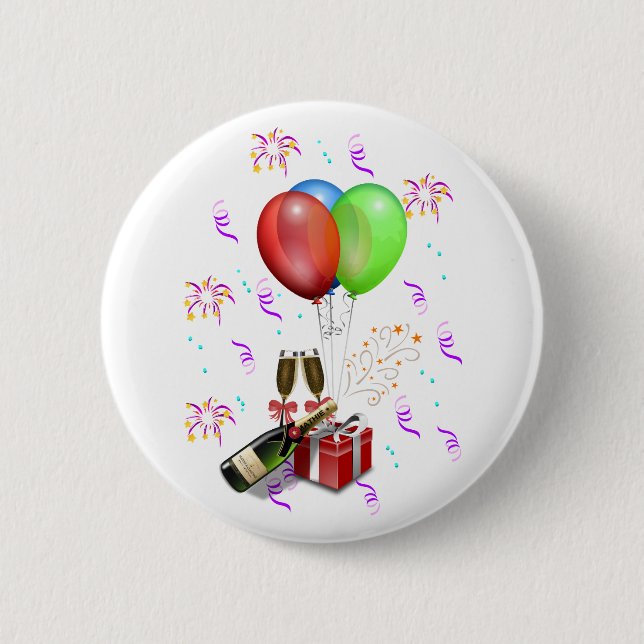 Celebration Decorations 2 Inch Round Button (Front)