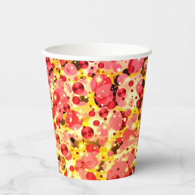 Celebration Dots 13-Pink Lemonade PAPER PARTY CUPS (Front)