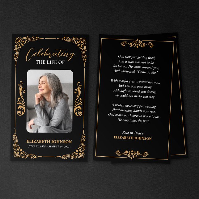 Célébration du Carte photo commémoratif funéraire  (Créateur téléchargé)