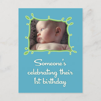 Célébration d'un premier Invitation d'anniversaire