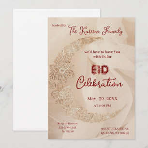 Célébration élégante d'Eid  Invitation à la fête d