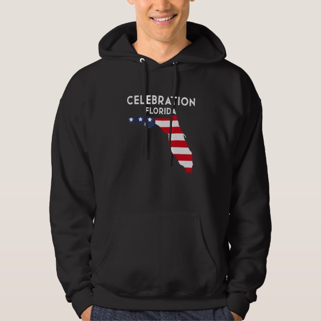 Celebration Florida USA State America Travel Flori Hoodie (Front)