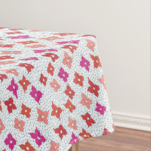 Celebration Flowers and Polka Dots Tablecloth