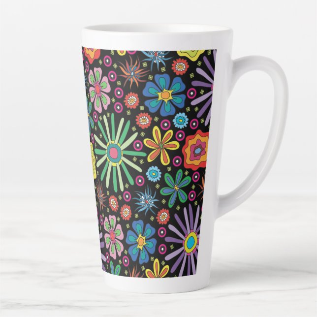 Celebration Flowers Latte Mug (Right)