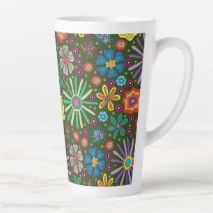Celebration Flowers Latte Mug