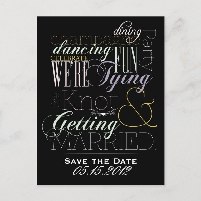 Celebration Fonts Announcement Postcard (Front)