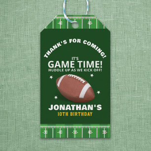 Celebration: Football Field Birthday boy Gift Tags