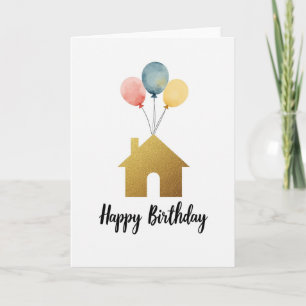 Celebration Golden House Card