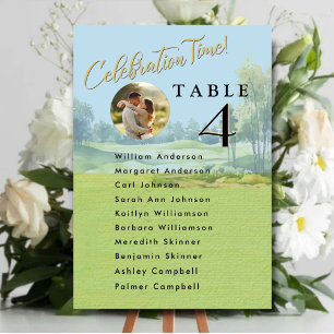 Celebration Golf Wedding Seating 10 Guest Names Table Number