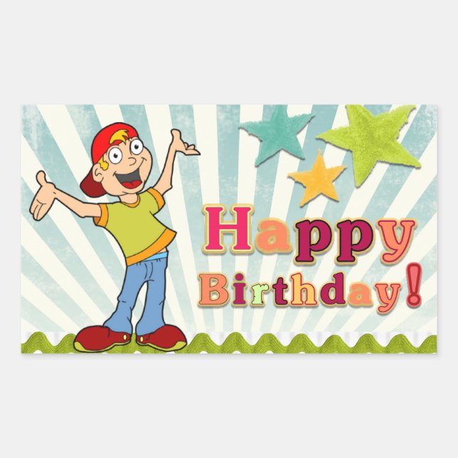 Celebration Happy Birthday Sticker (Front)