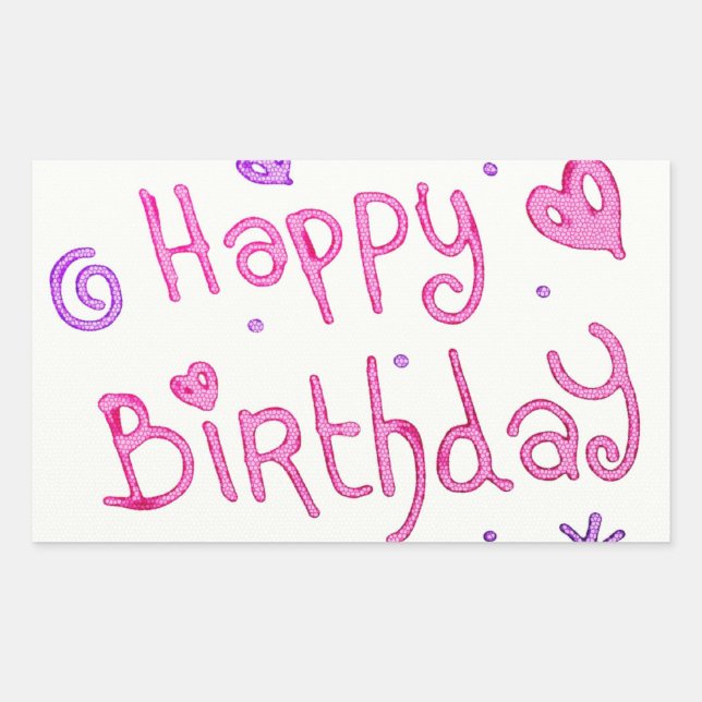 Celebration Happy Birthday Sticker (Front)