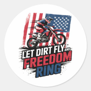 Celebration - Let Freedom Ring Quote Classic Round Sticker